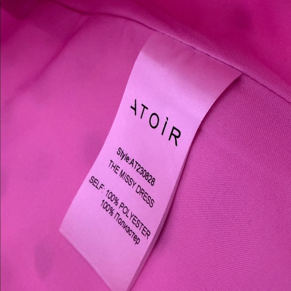 ATOIR The Missy Dress Pink and Black Polka Dots size 6 - Picture 7 of 12